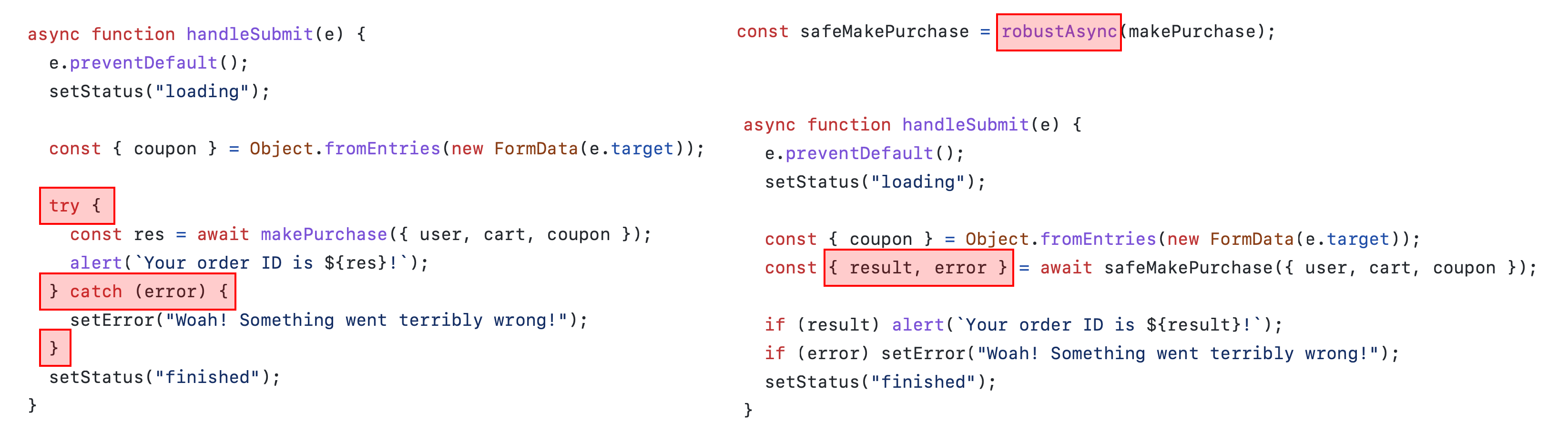 В JavaScript можно использовать функции высшего порядка, чтобы абстрагировать служебный код